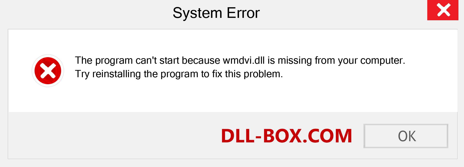  wmdvi.dll file is missing?. Download for Windows 7, 8, 10 - Fix  wmdvi dll Missing Error on Windows, photos, images