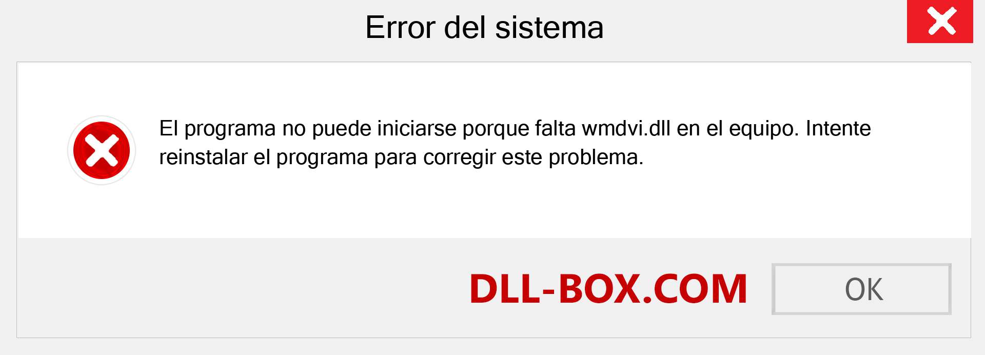 ¿Falta el archivo wmdvi.dll ?. Descargar para Windows 7, 8, 10 - Corregir wmdvi dll Missing Error en Windows, fotos, imágenes